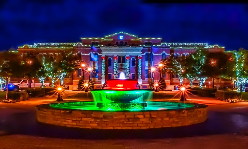 Fountain and Building