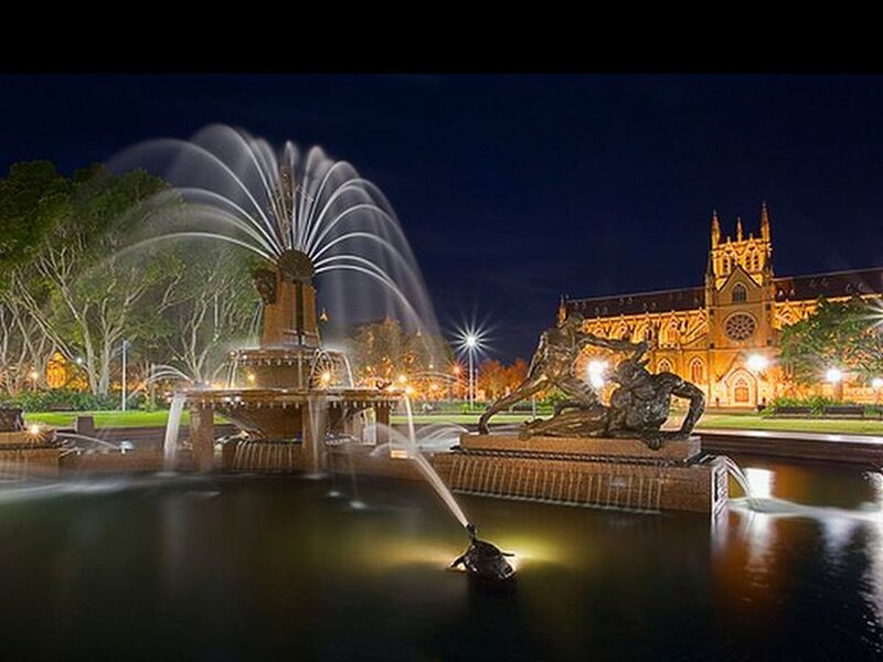 Fountain and Cathedral