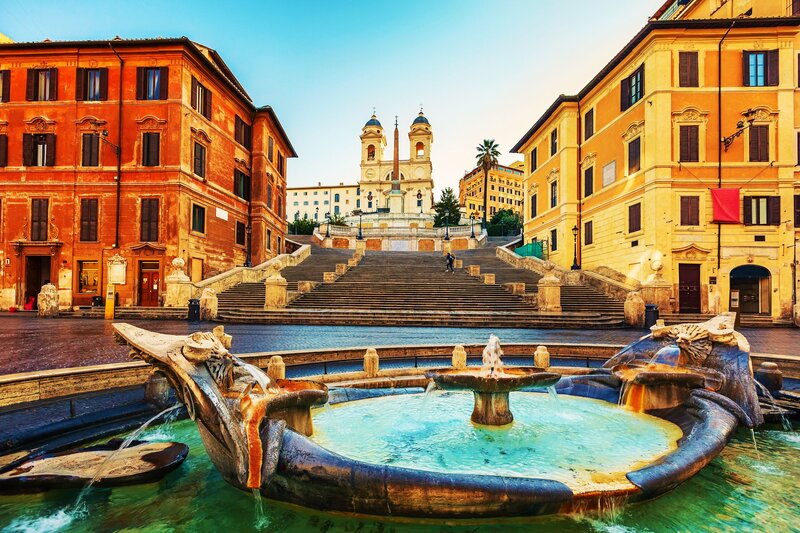 Fountain and Steps