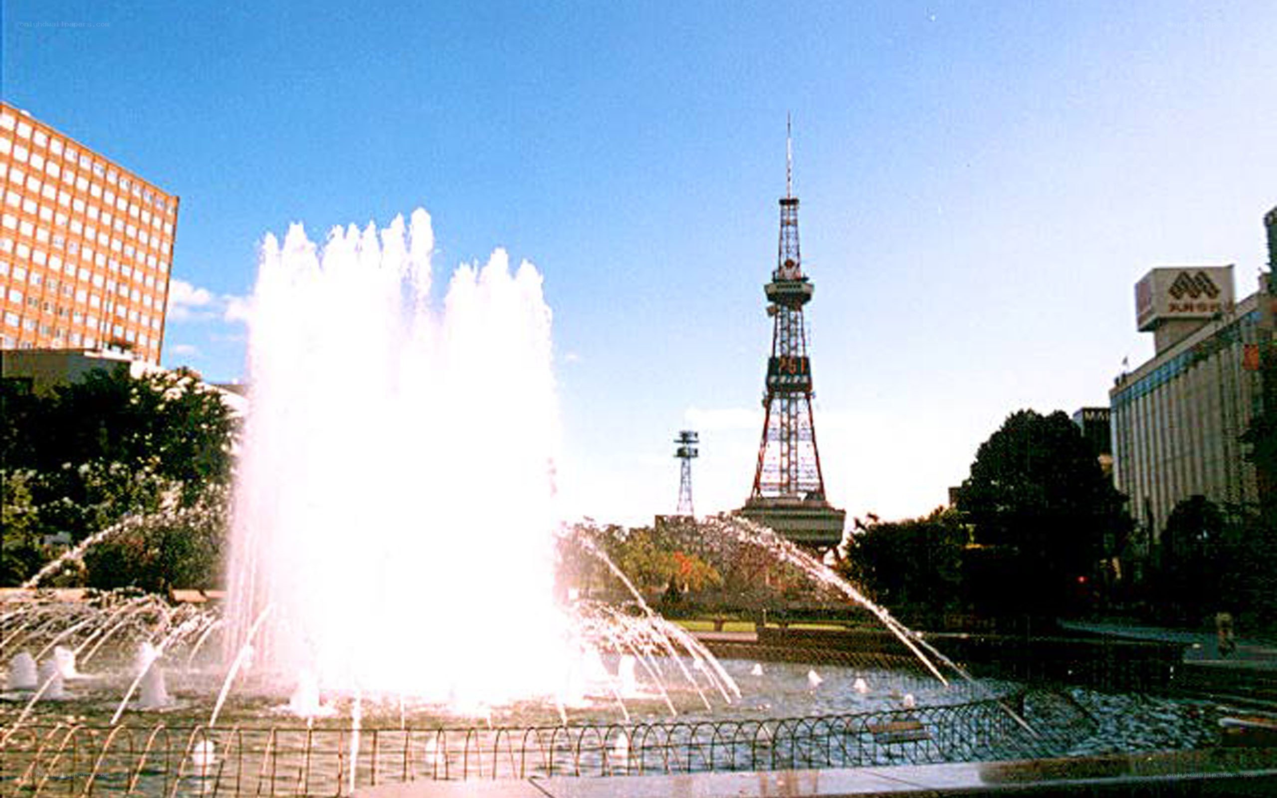 Fountain and TV Tower in Nagoya