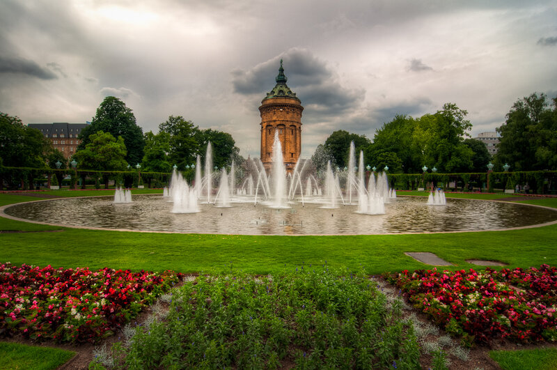 Fountain and Water Tower