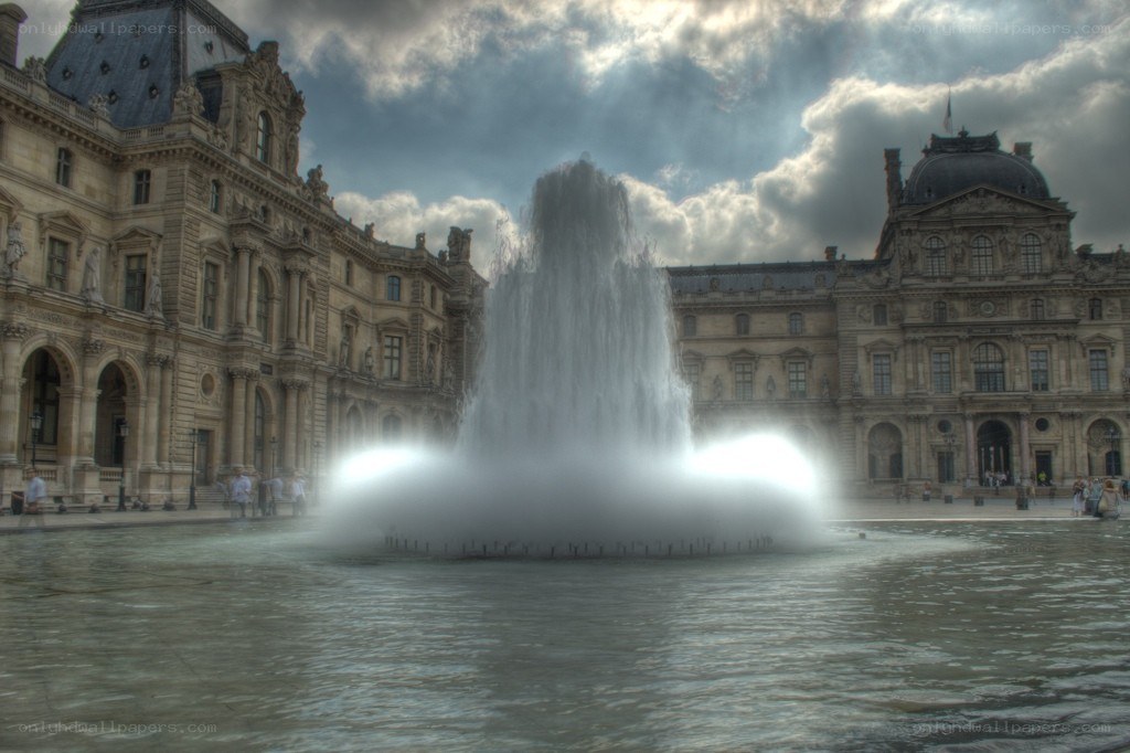 Fountain at the Louvre