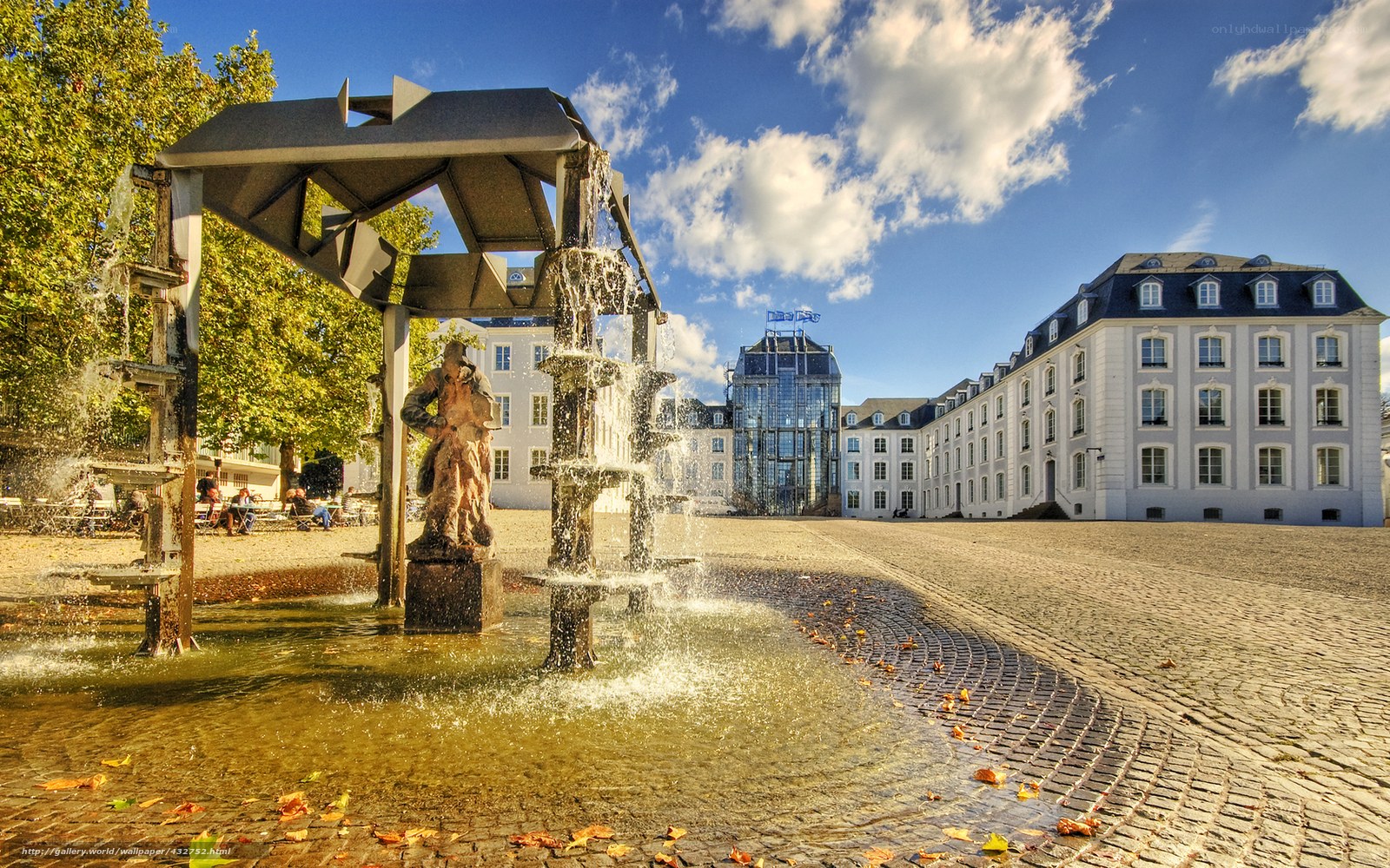 Fountain in a European courtyard