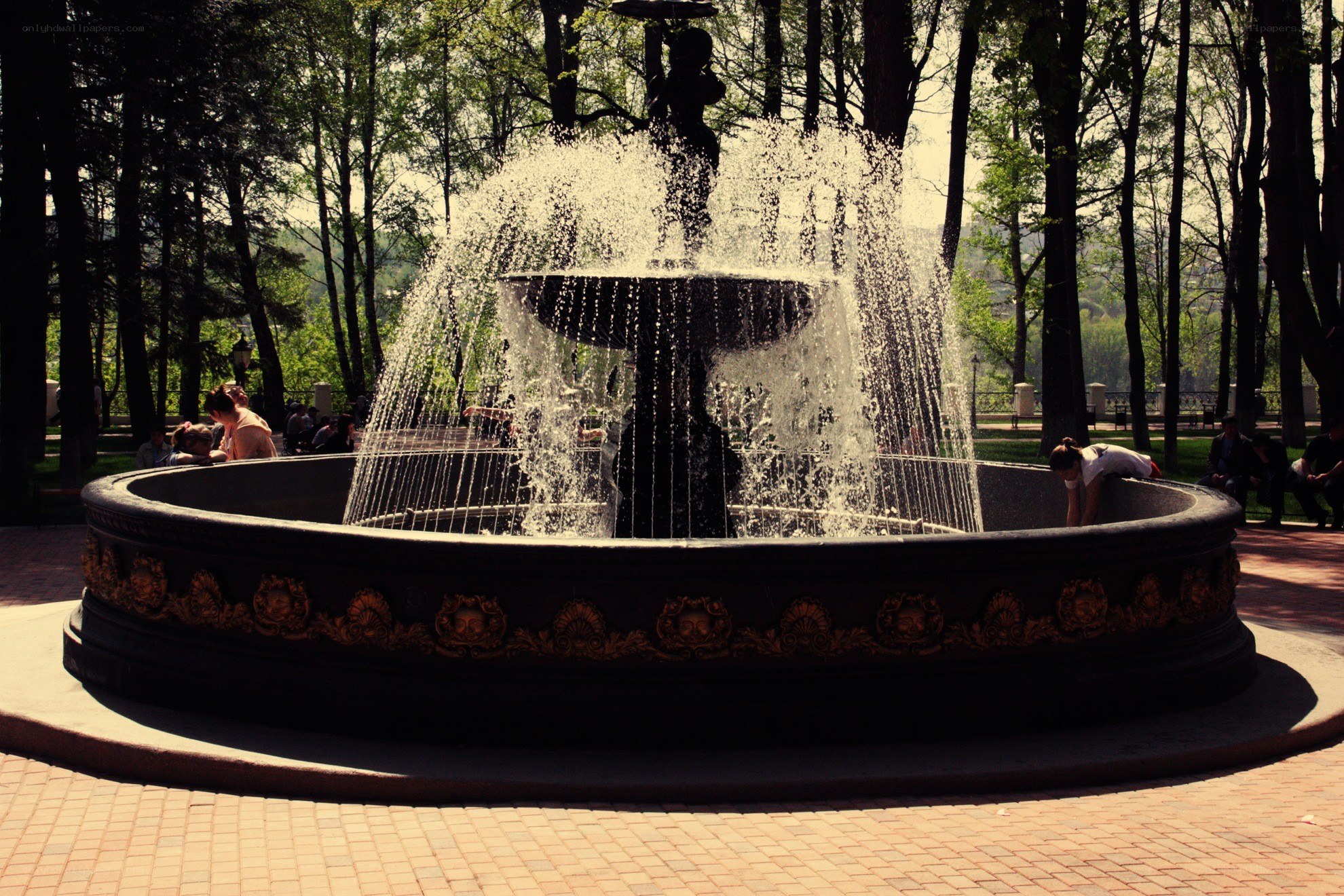 Fountain in a park