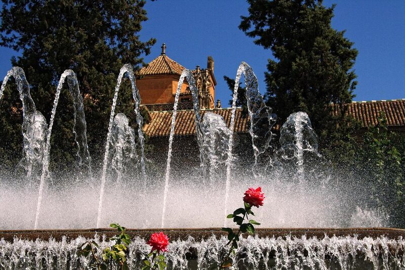 Fountain in a Spanish garden