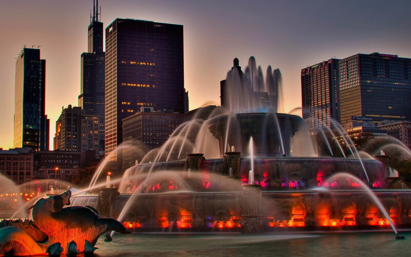 Fountain in City Park — Orange