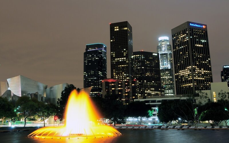 Fountain in City Park — Yellow