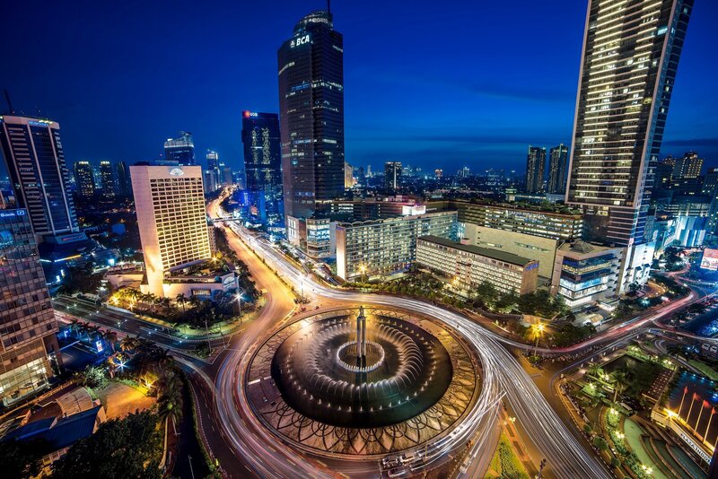 Fountain in City Roundabout