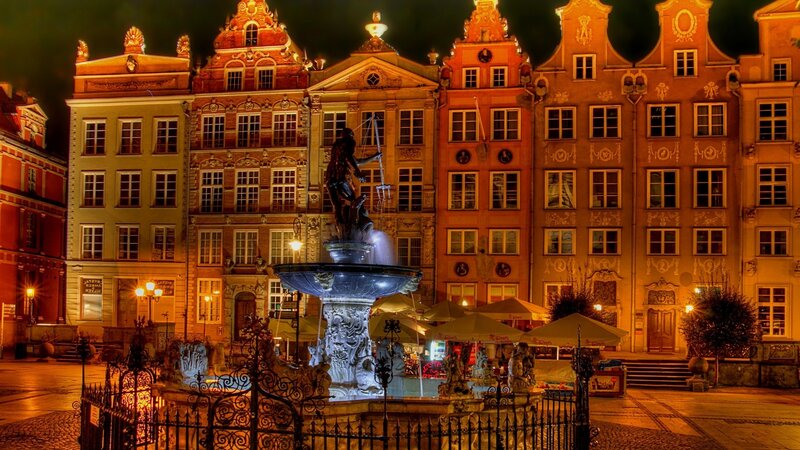 Fountain in City Square — Orange