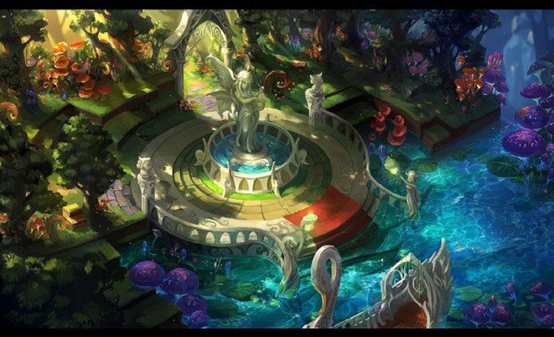 Fountain in Enchanted Garden