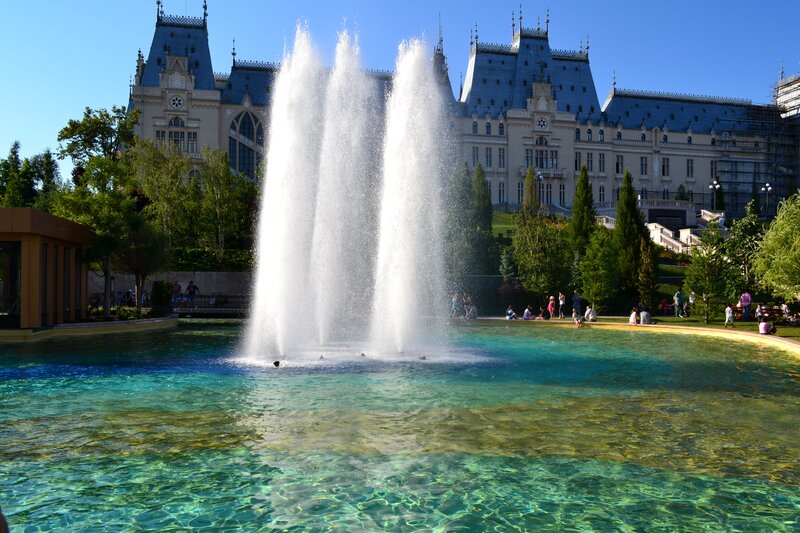 Fountain in Front of Castle
