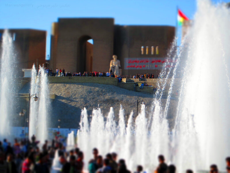 Fountain in Front of Monument
