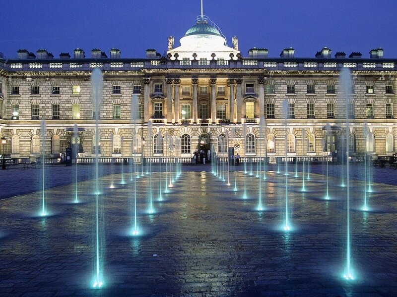 fountain in front of royal palace
