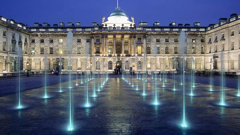 fountain in front of royal palace