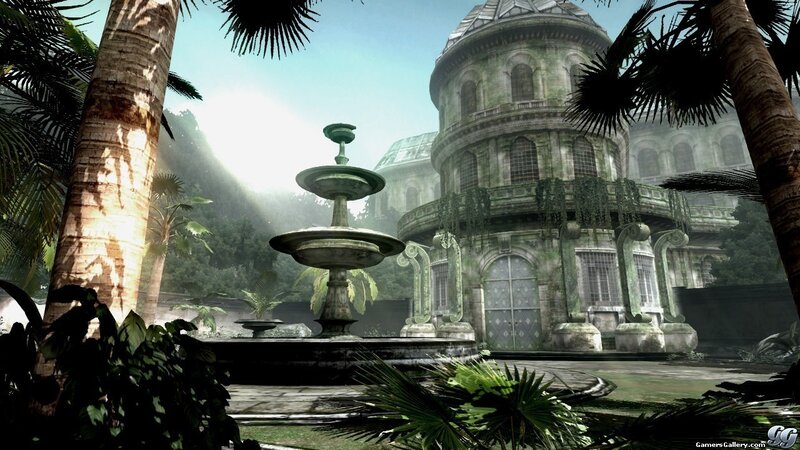 Fountain in Garden — Green, Serene, Afternoon, 3d Render