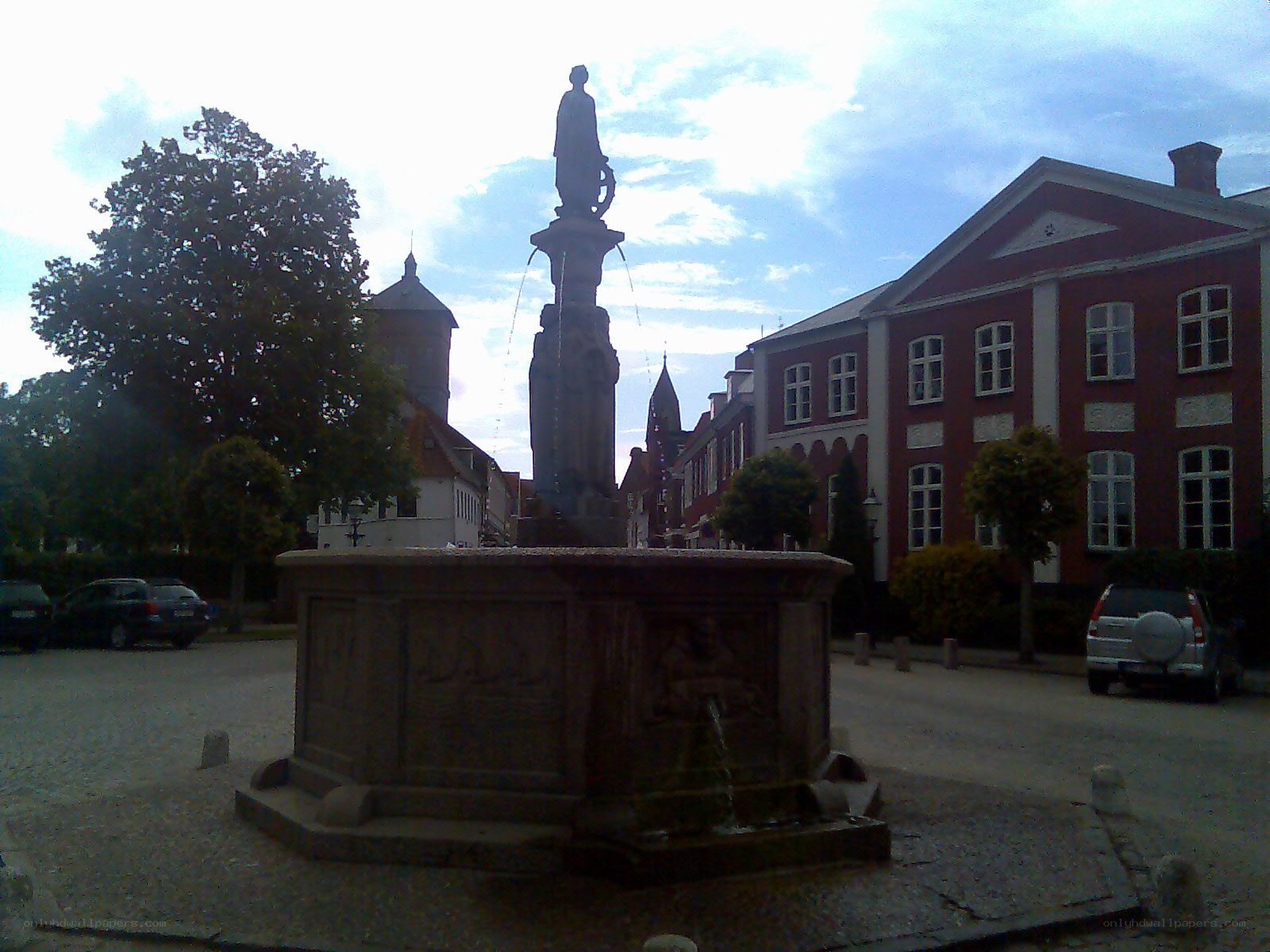 fountain in town square