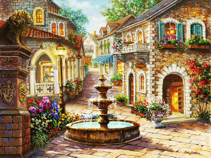 Fountain in Village Square