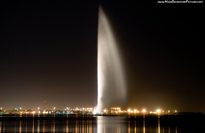 Fountain Jet at Night
