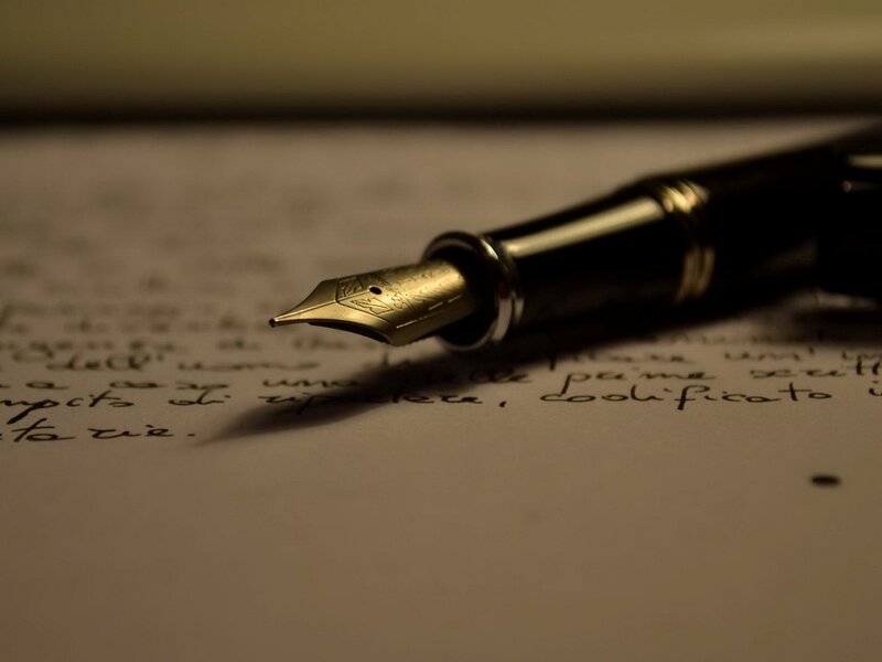 Fountain Pen on Paper — Black