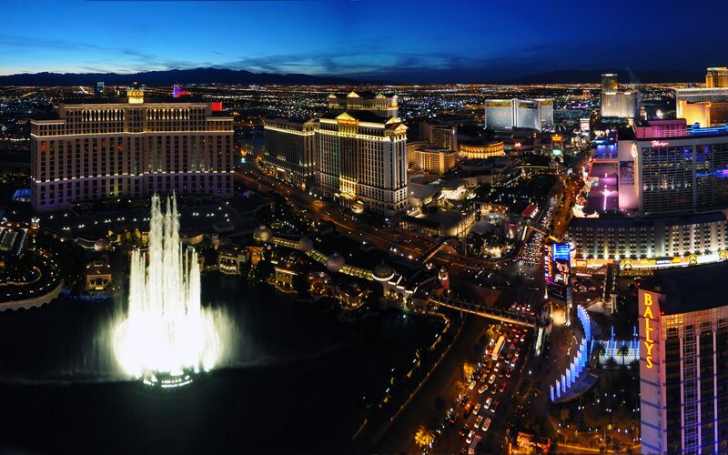 Fountain Show at Night — Blue