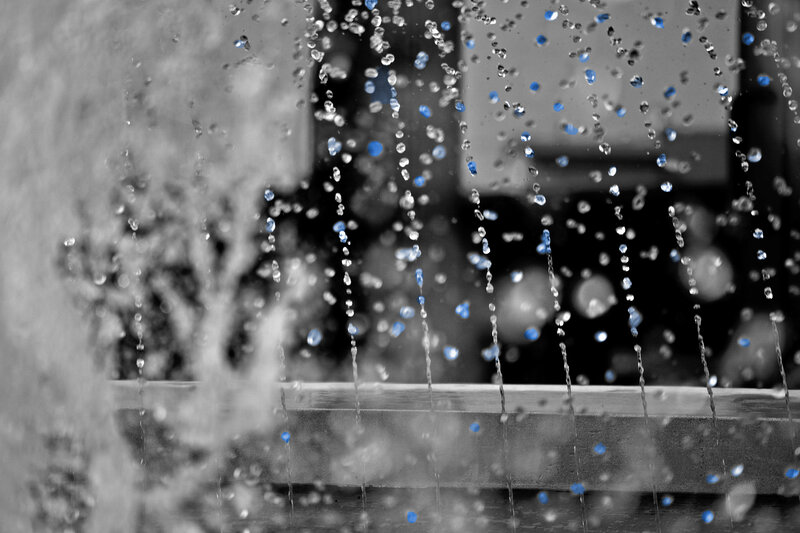 Fountain Water Droplets