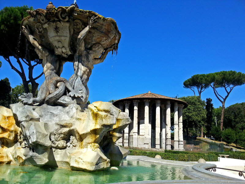 Fountain with Sculpted Figures