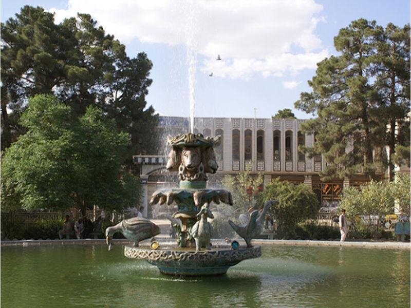 Fountain with Swan Sculptures