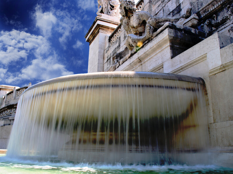 Fountain with Water Cascade