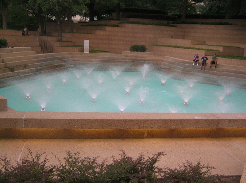 Fountain with Water Jets — Blue, Calm