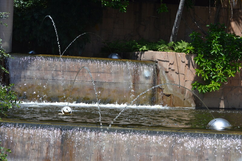 Fountain with Water Jets — Green, Serene