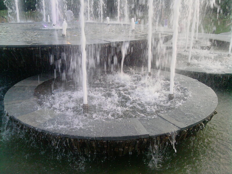 fountain with water jets