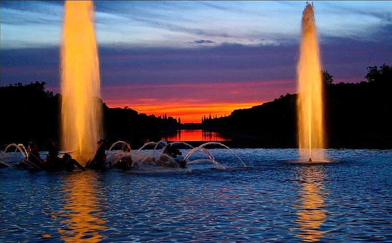 Fountains at Sunset
