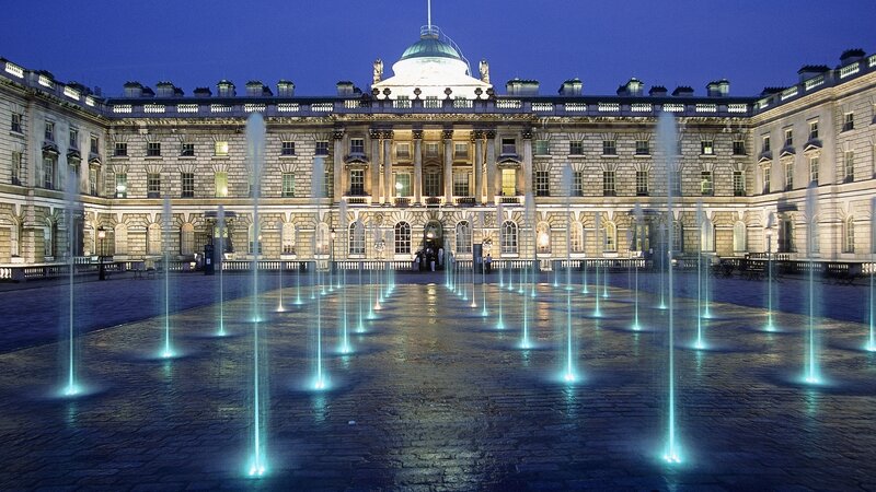 Fountains in Front of Building