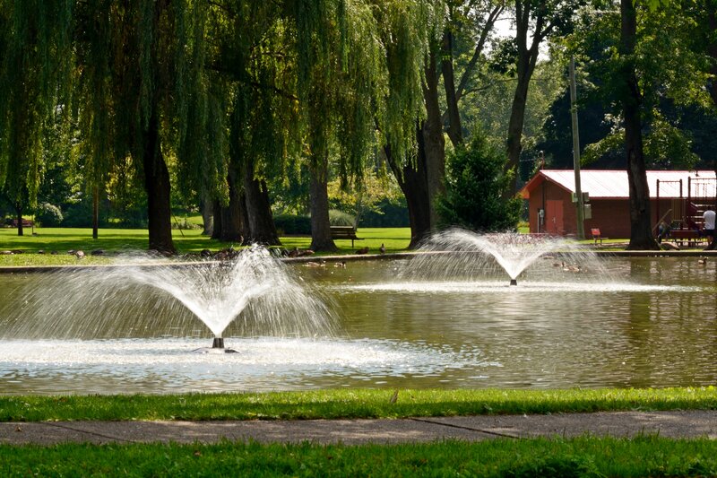 Fountains in Pond