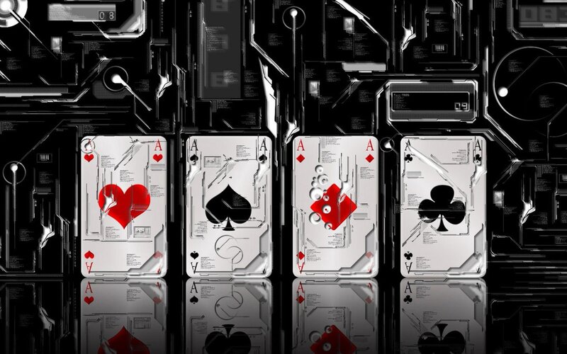 Four Aces Cards — Black, Technological