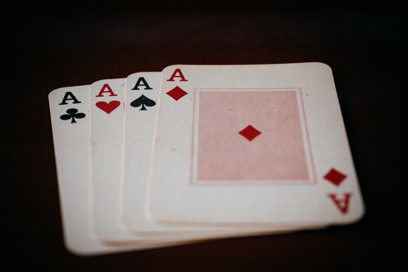 Four Aces Cards — White