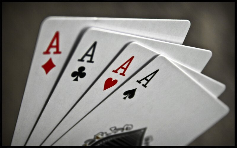 four aces playing cards