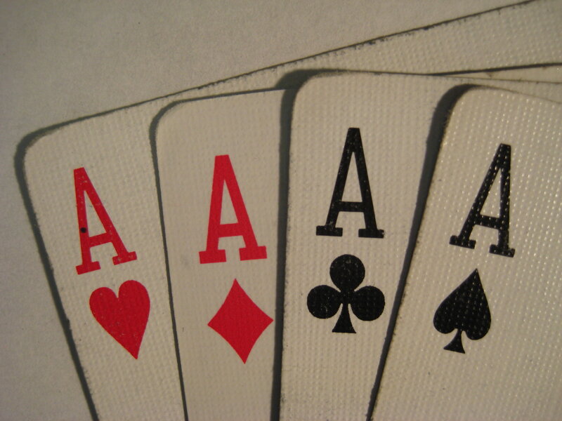 Four aces playing cards