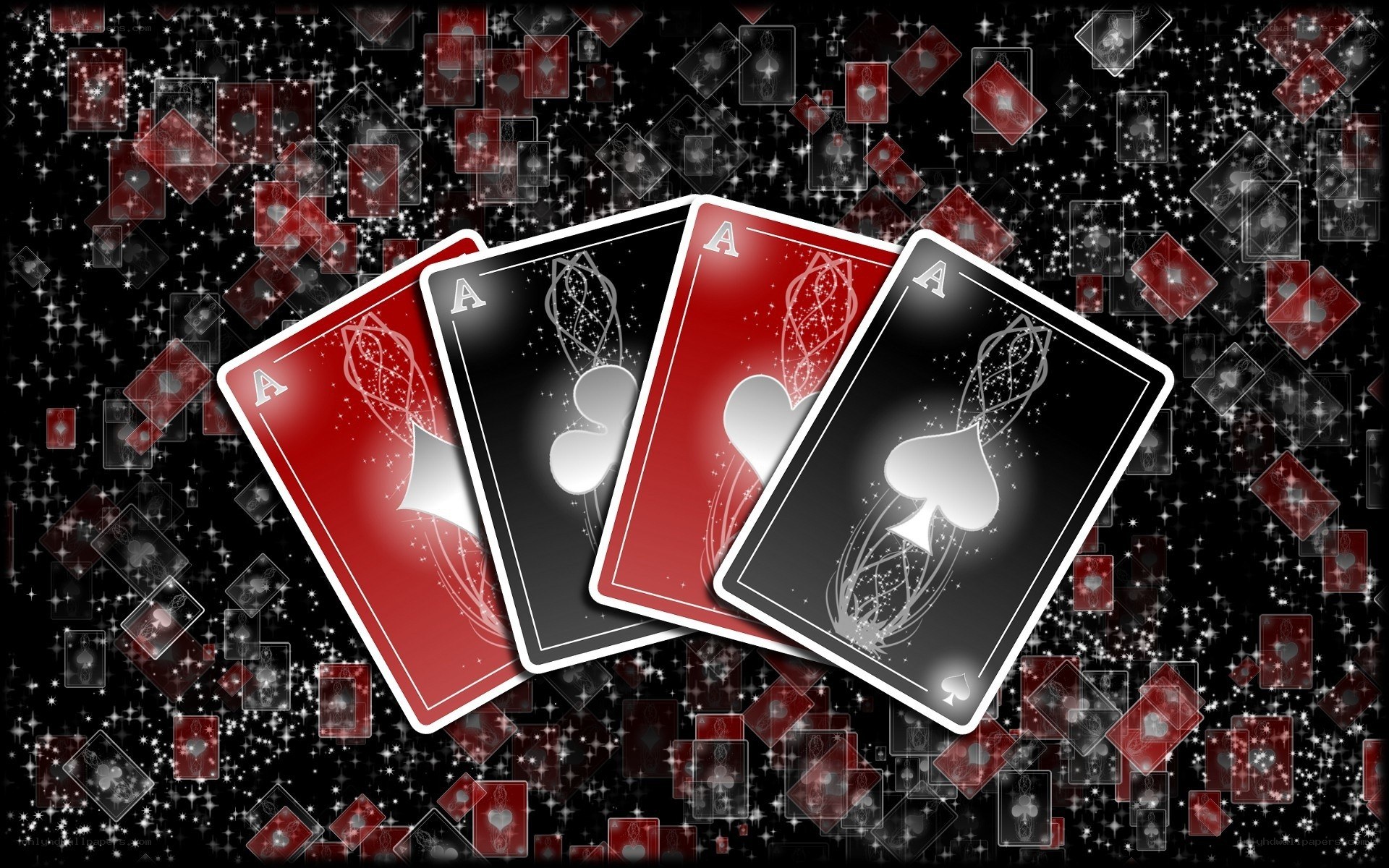 Four aces playing cards