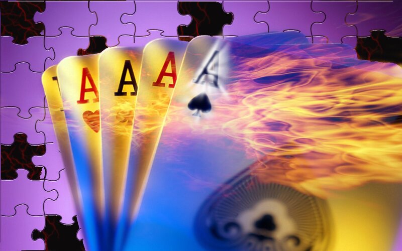 Four aces playing cards