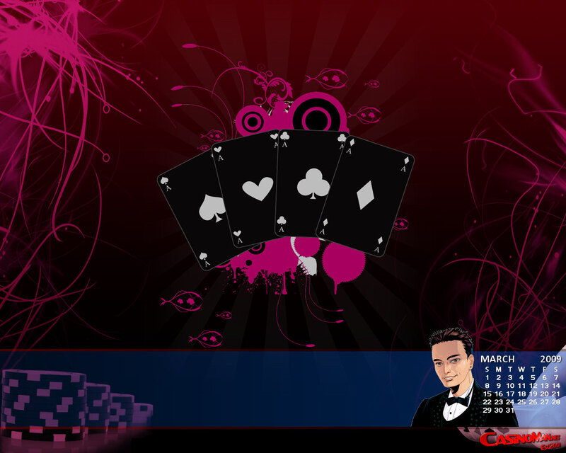 Four Aces Playing Cards — Black, Dramatic, Digital Art