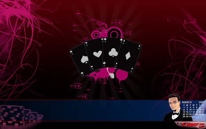 Four Aces Playing Cards — Black, Dramatic