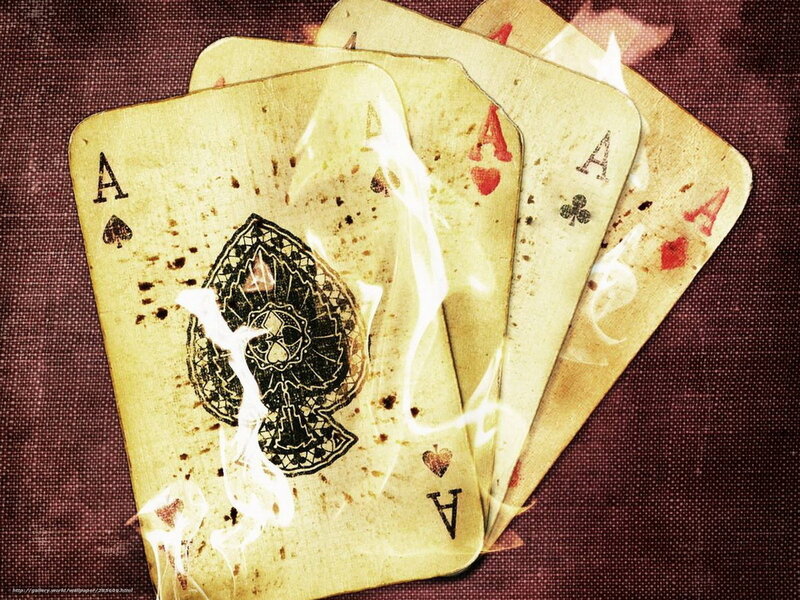 Four Aces Playing Cards — Brown