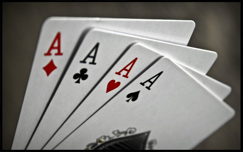 Four aces playing cards