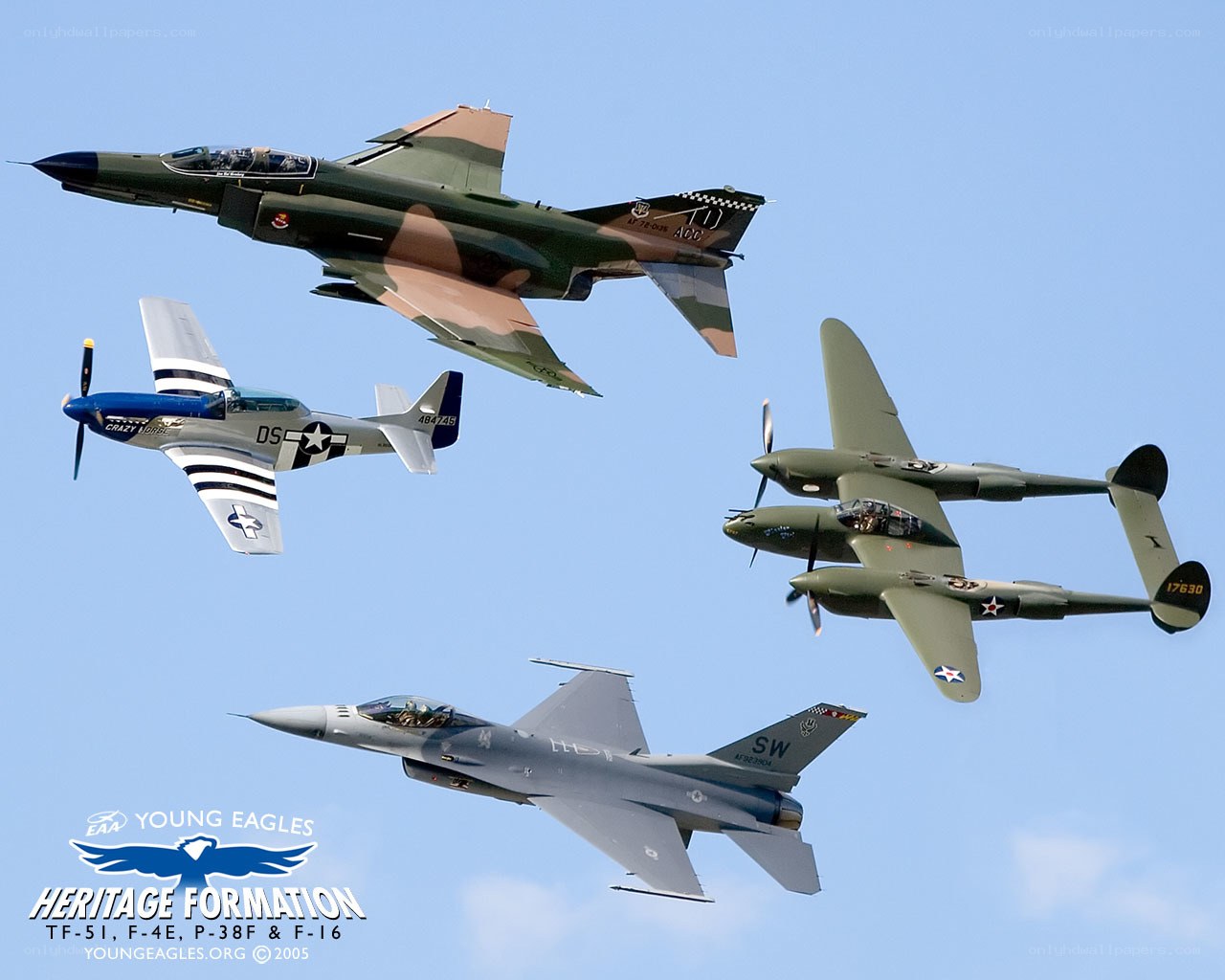 Four aircraft in formation
