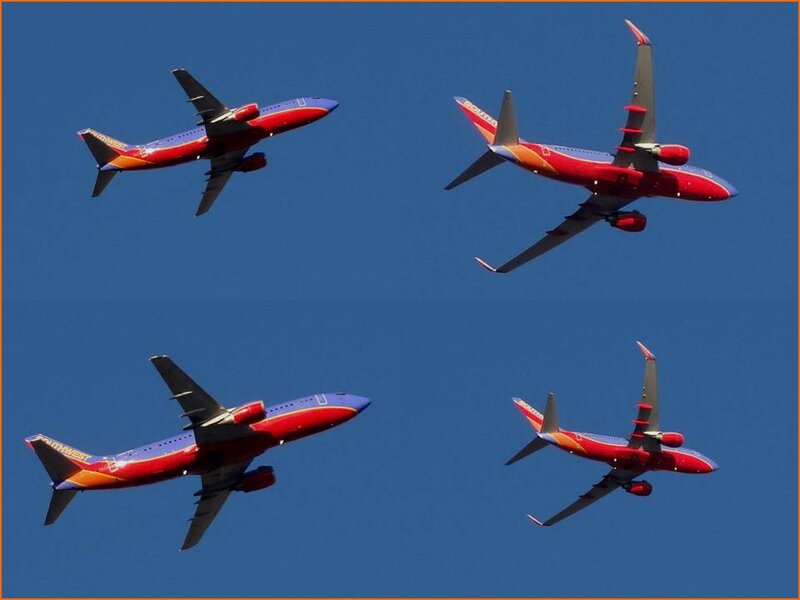 Four Airplanes in Formation