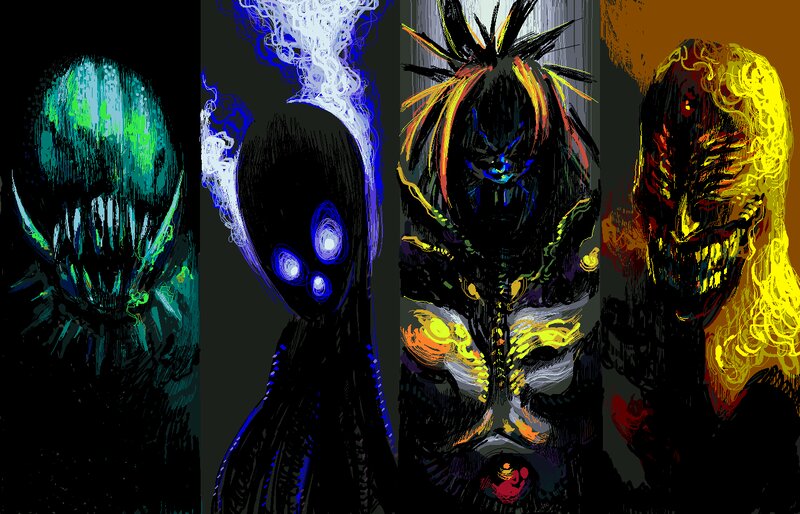 Four Alien Creatures