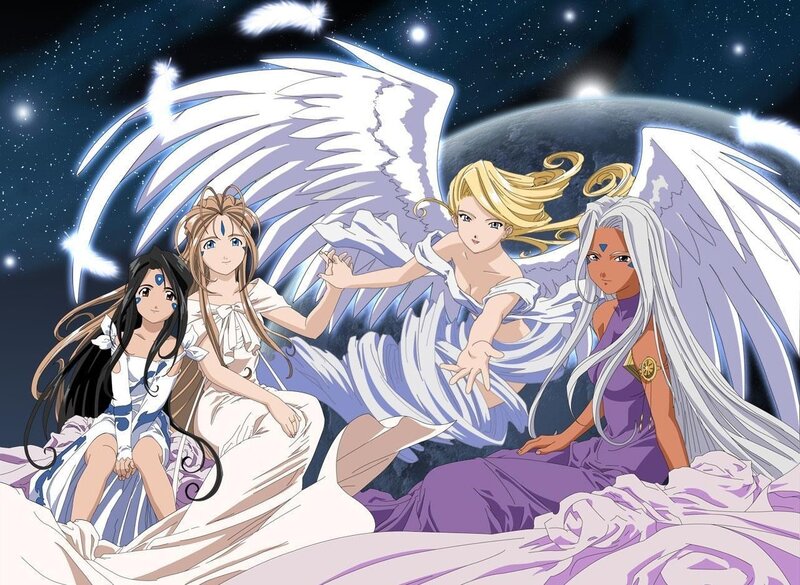 Four angels in space