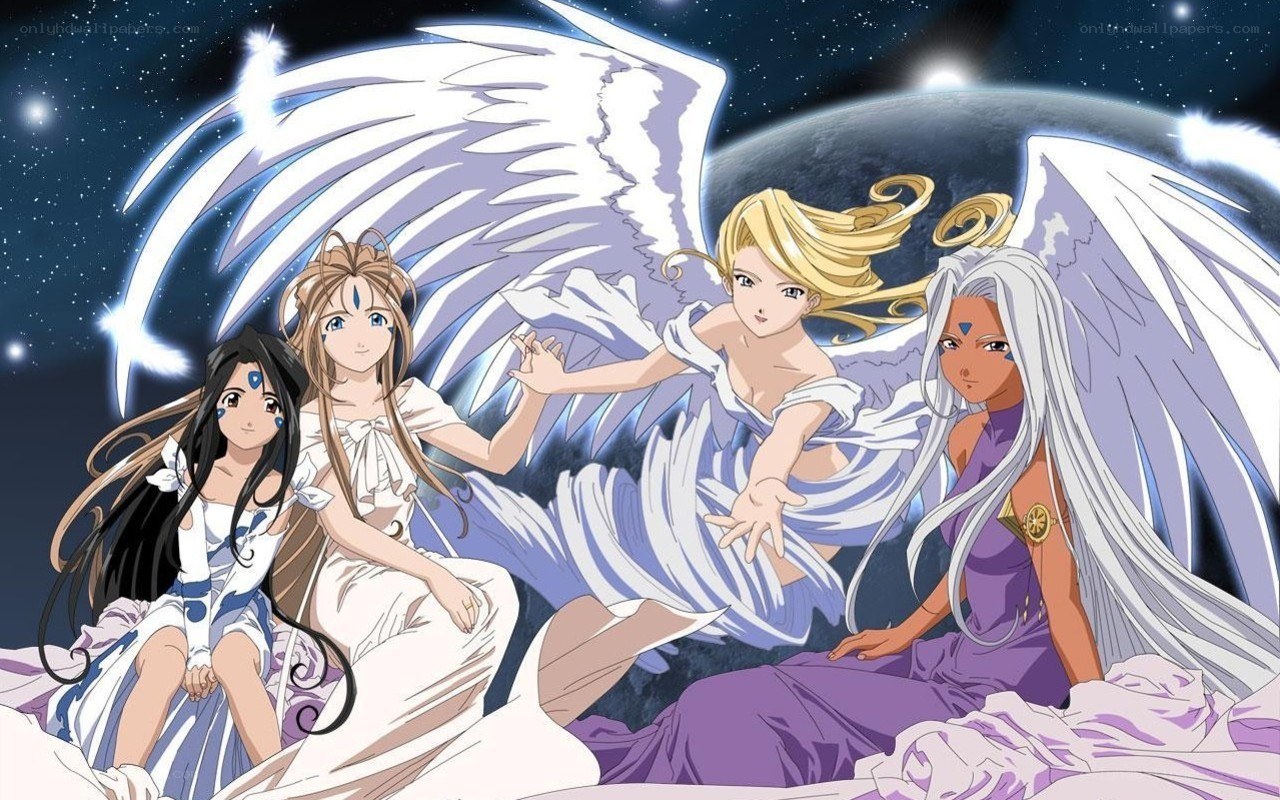 Four angels in space
