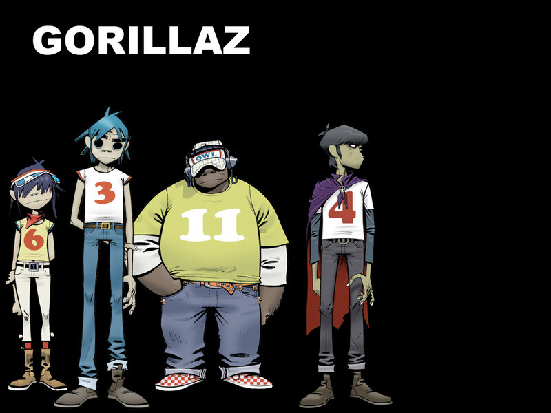 Four Animated Band Members — Black, Neutral